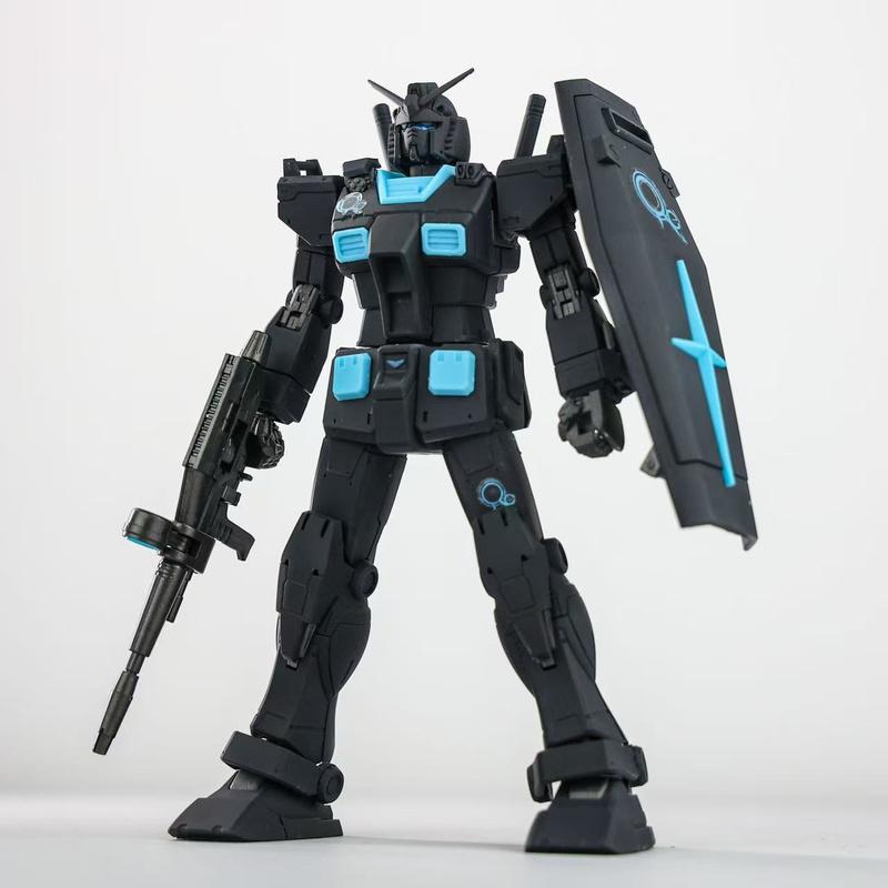 Базовая ограниченная серия HG 1/144 Rx-78-2 Материал вторичной переработки Неоновый синий Модель с защелками Фигурки Действия Настольное украшение Модные игрушки