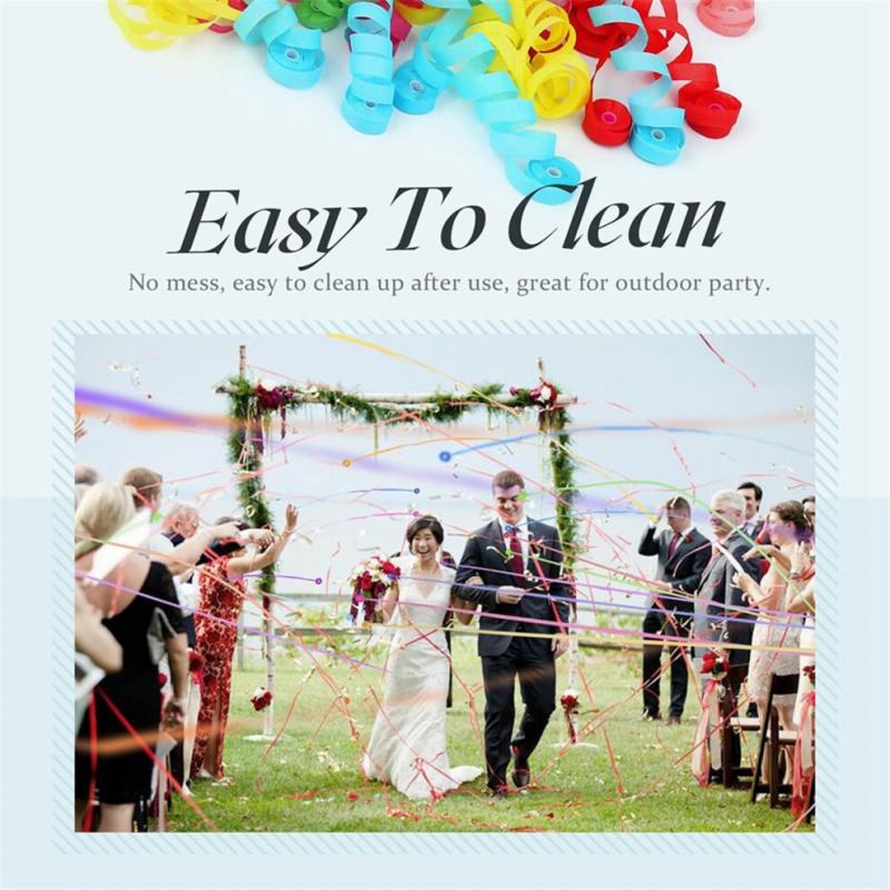 10Pack Colorful Streamer Poppers,Hand Throw Confetti Streamers