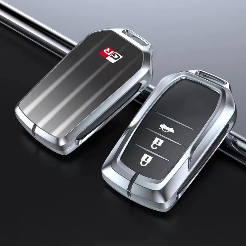 Автомобильный металлический сплав, дистанционный чехол для ключей для GR Sport Gazoo Racing C-HR RAV4 Mirai Avensis Prado, автоаксессуары, Стайлинг