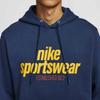 Nike Спортивная одежда Клуб BB PO Худи NSW GFX Удобный пуловер Толстовка в стиле колледжа Мужские худи Синий HJ2160451