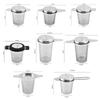 Reusable Infuser Fine Stainless Steel Coffee Lid Leaf Spice Filter Infuser Tea Strainer Filters