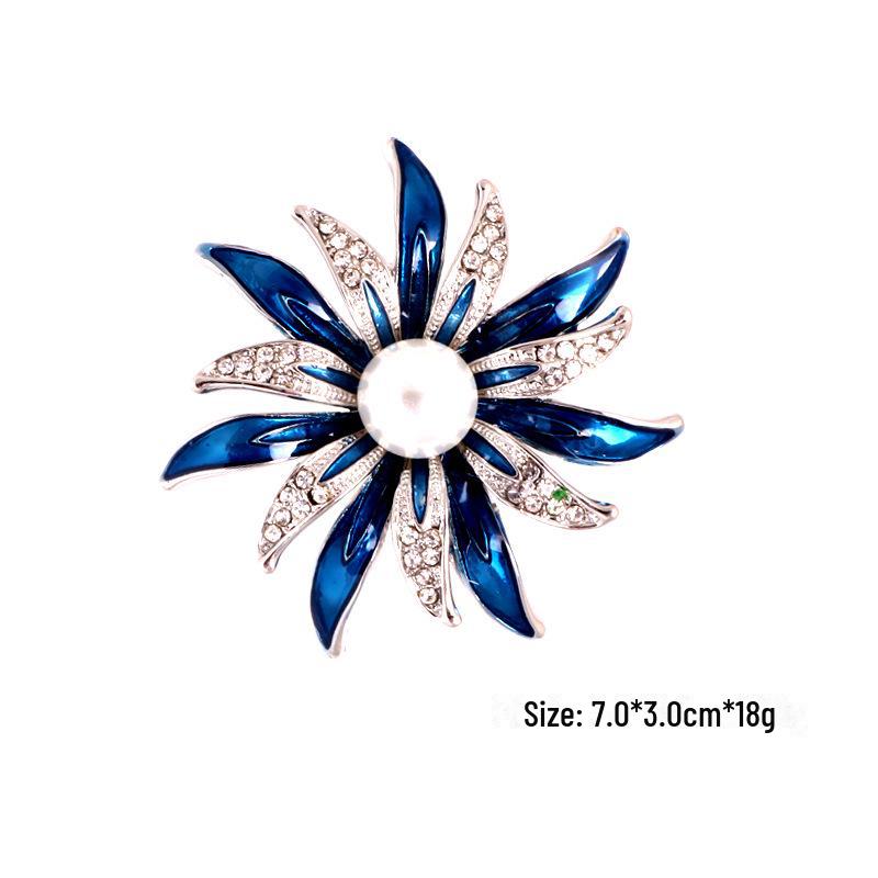 Брошь с жемчугом и перьями, с высокой ручкой, с мультяшным корсажем из страз для самостоятельного изготовления.