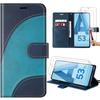 Protective Case - Booling - for Samsung Galaxy A53 5G - Wave Pattern - PU Leather - 2 Tempered Glass