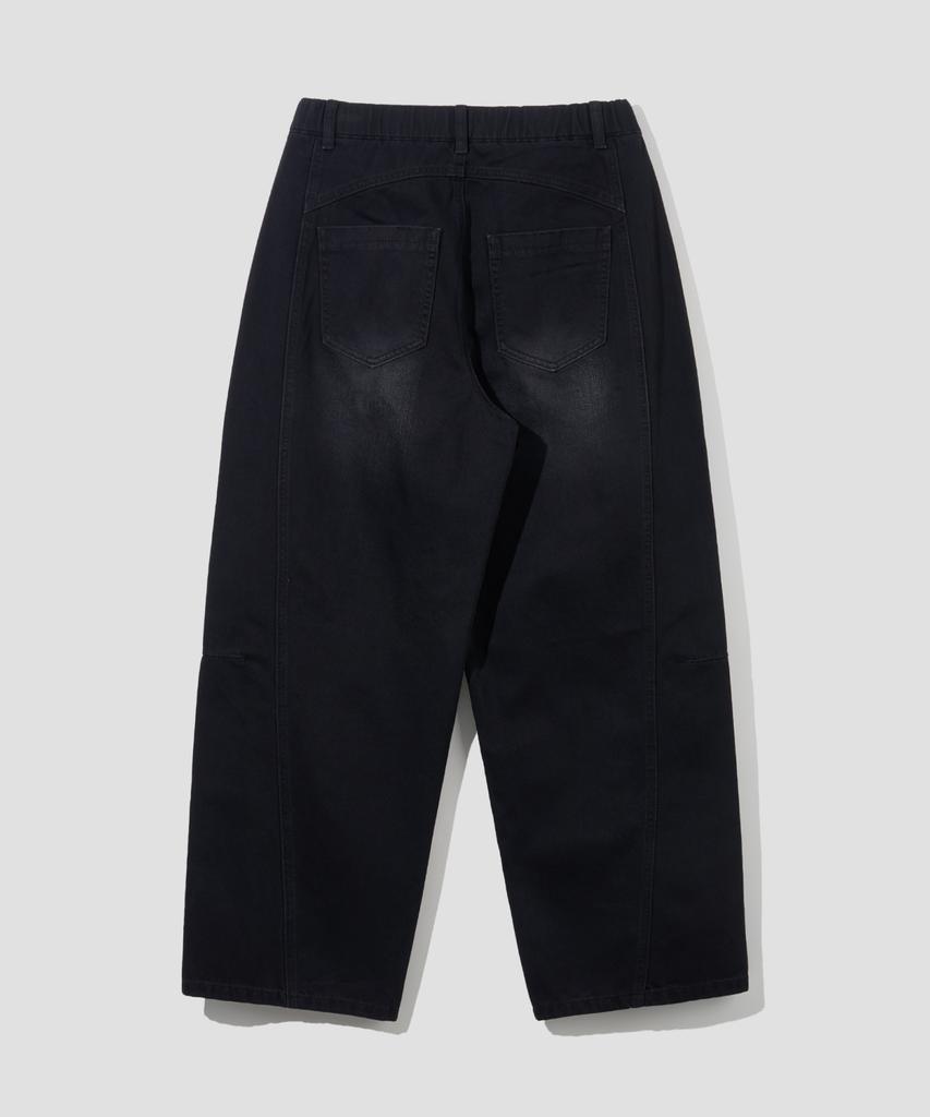 Age O.D. Vintage Elastic Waist Balloon Denim Pants [Black]
