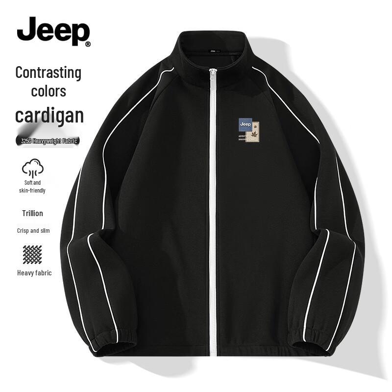 JEEP Men's Loose Fit Colorblock Casual Jacket