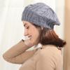 Fashion Vintage Elegant Ribbed Beret Hat Painter Hat French Artist Cap Knitted Cap