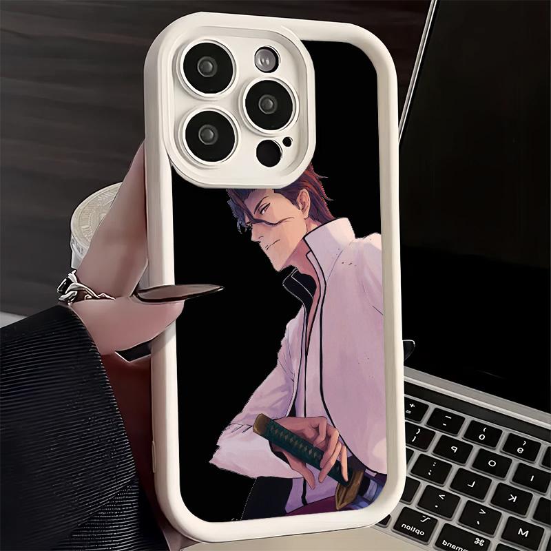 Чехол для телефона iPhone 17 Air 16E 15 16 Pro Max Bleach Айдзен Сосукэ Чехол 14 Plus 13 12 Mini Мягкий Силиконовый Fundas