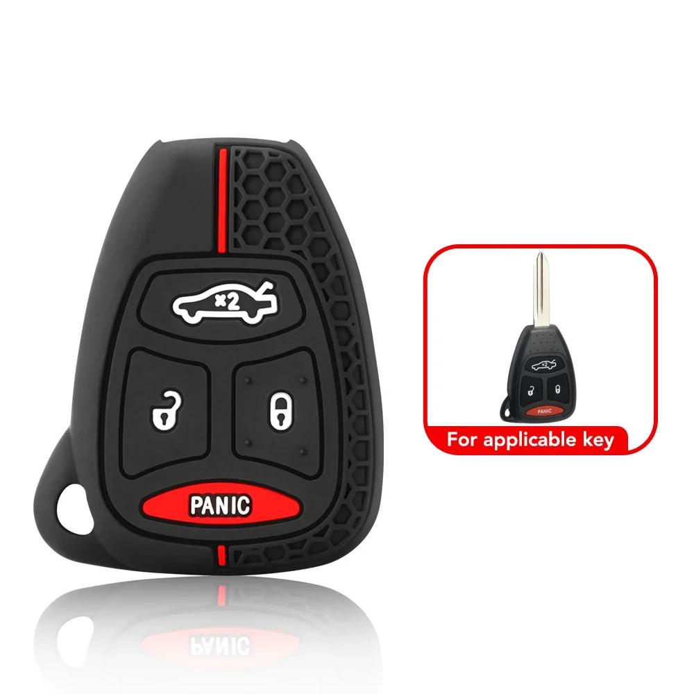 Силиконовый чехол для ключа для Chrysler Voyager Pacifica 300c PT Cruiser Dodge Caliber Avenger Jeep Grand Cherokee Compass Patriot