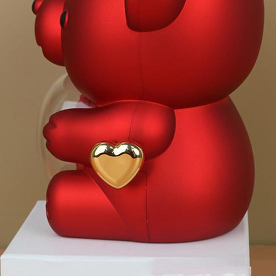 Подарочная коробка с консервированным медведем-обнимашкой и сумочкой, вечный цветок, вращающийся держатель для украшений в виде медведя для женщин на День святого Валентина