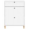 Shoe Cabinet ALKMAAR 78 x 24 x 103 cm Engineered Wood White