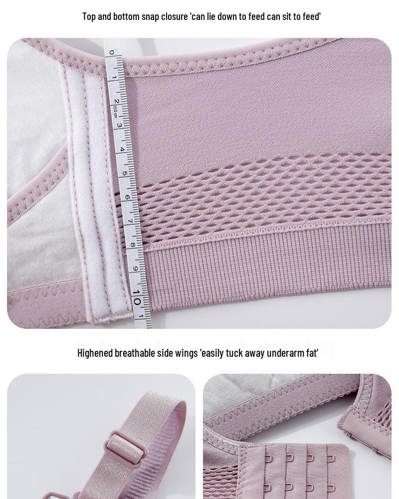 Бюстгальтер для беременных: Защита от провисания, Полная поддержка, Застежка спереди, Подкладка из чистого хлопка, Тонкий дизайн для беременности и кормления грудью.