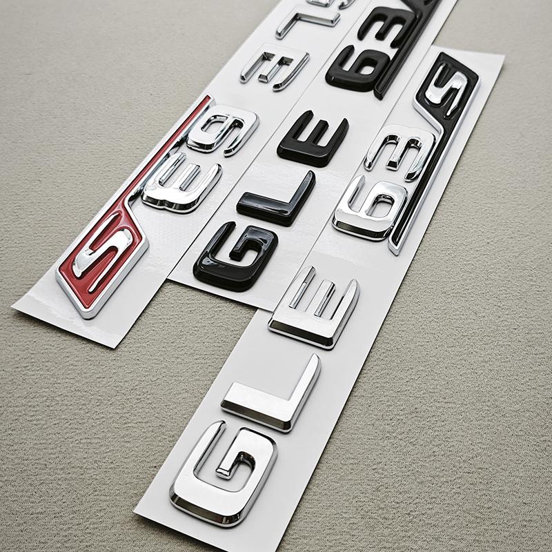 Car Sticker GLE63 GLE63S Letters Logo Rear Trunk Emblem Decals Mercedes-Benz AMG W167 C167 Auto Accessories BQ7