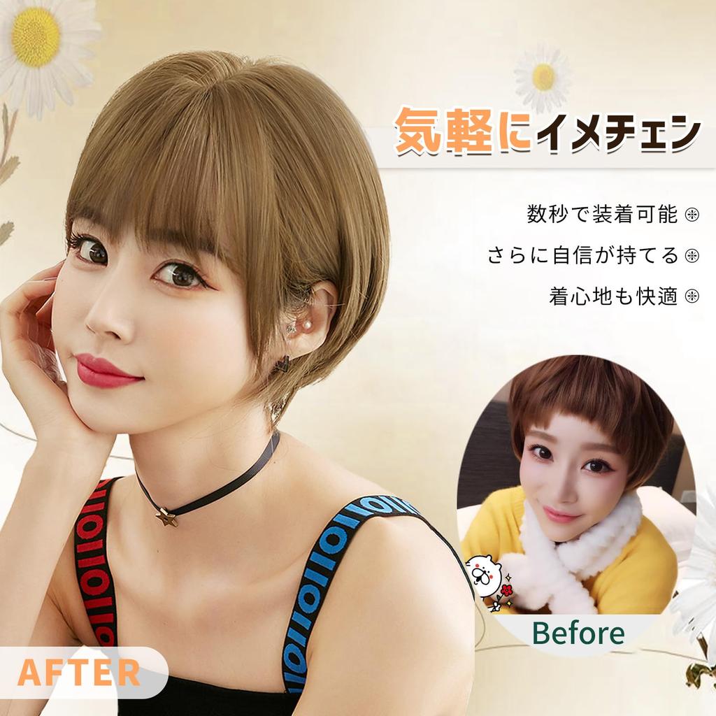 FORCUTEU Wig Short Bob Blonde Full Wig for Women Natural Small Face Heat Resistant Everyday Use Included Net/Comb