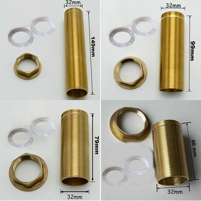 Комплект ремонтных фитингов для смесителя для раковины в ванной комнате, латунная трубная гайка с резьбой, установочная деталь