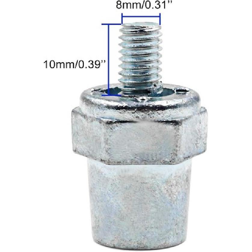 One Pair Zinc Alloy Battery Side Terminal Charging Posts Fit 8mm Positive (+)