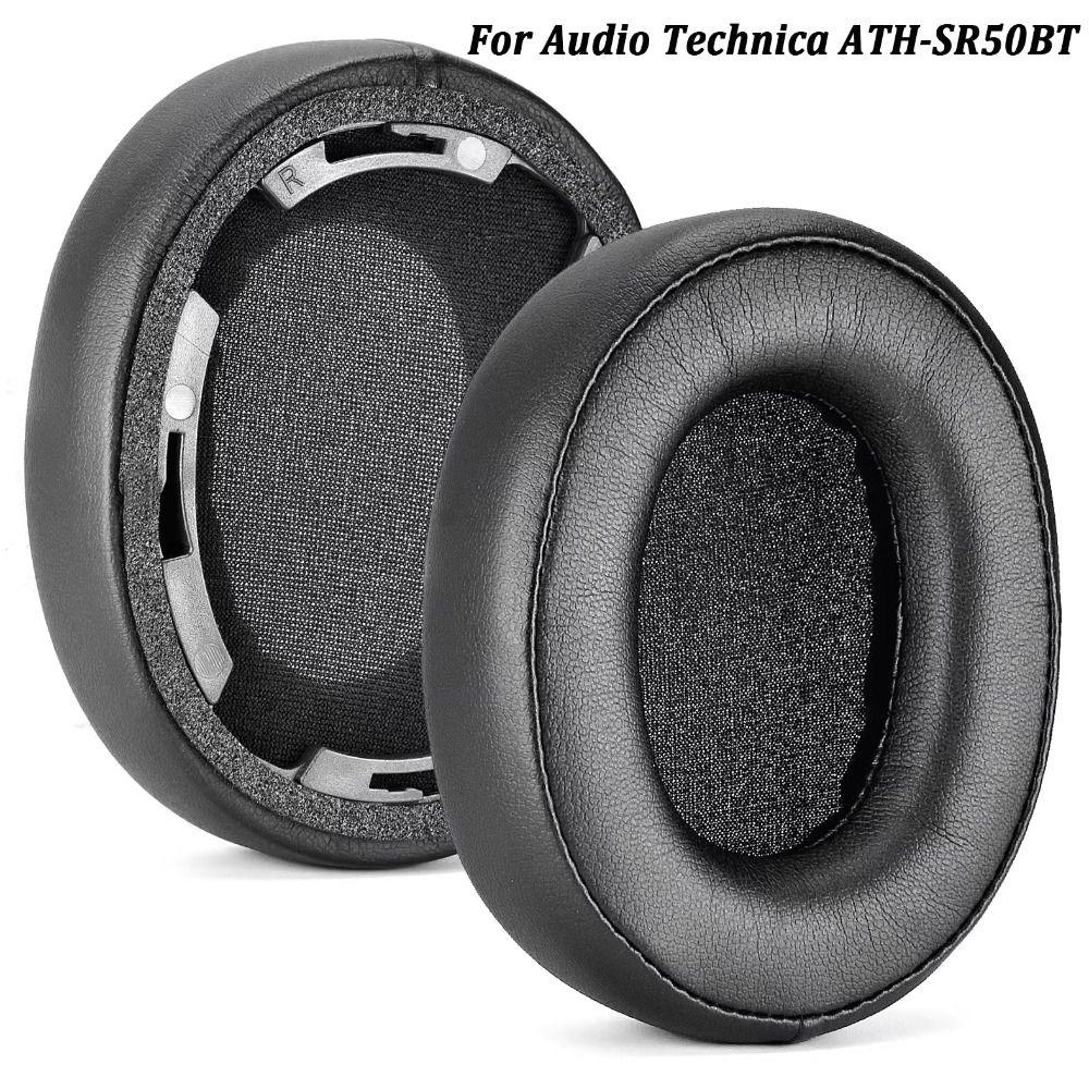 1Pair Protein Leather Ear Cushion for Audio Technica ATH-SR50BT Wireless Headphone Accessories
