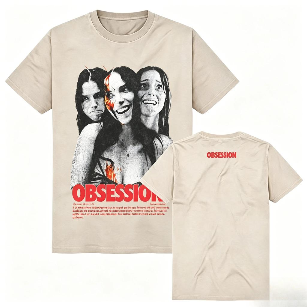 Obsession Movie Hooror T Shirt Cotton Vintage Washed 2026 Tshirt For Unisex Wounisex Hiphop Streetwear