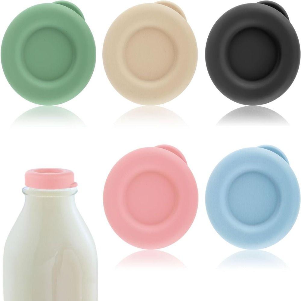 2 шт. Силиконовые сменные крышки с вакуумной герметизацией Легко чистить Крышки для круглых бутылок Многоразовые Долговечные Силиконовые пробки для бутылок