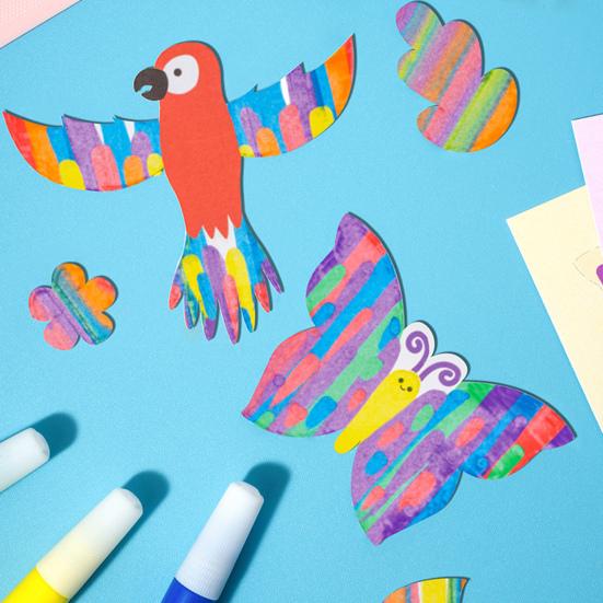 1 набор DIY Rainbow Scratch Painting Kit с красками, ручками, наклейкой-скребком