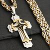 Stainless Steel Cross Men'S Pendant Necklace Jewelry