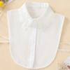 Women Chiffon Shirt False Collar Female Hollow Floral Lapel Detachable Fake Collar Tie Vintage Clothes Neckwear Fuax Cols