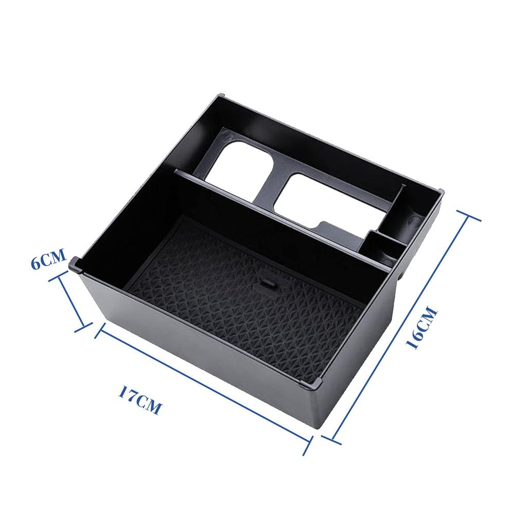 Coleya Индивидуальный ящик для хранения, Ящик центральной консоли, Лоток для аксессуаров, Подлокотник, USB-функция, Резиновый коврик,