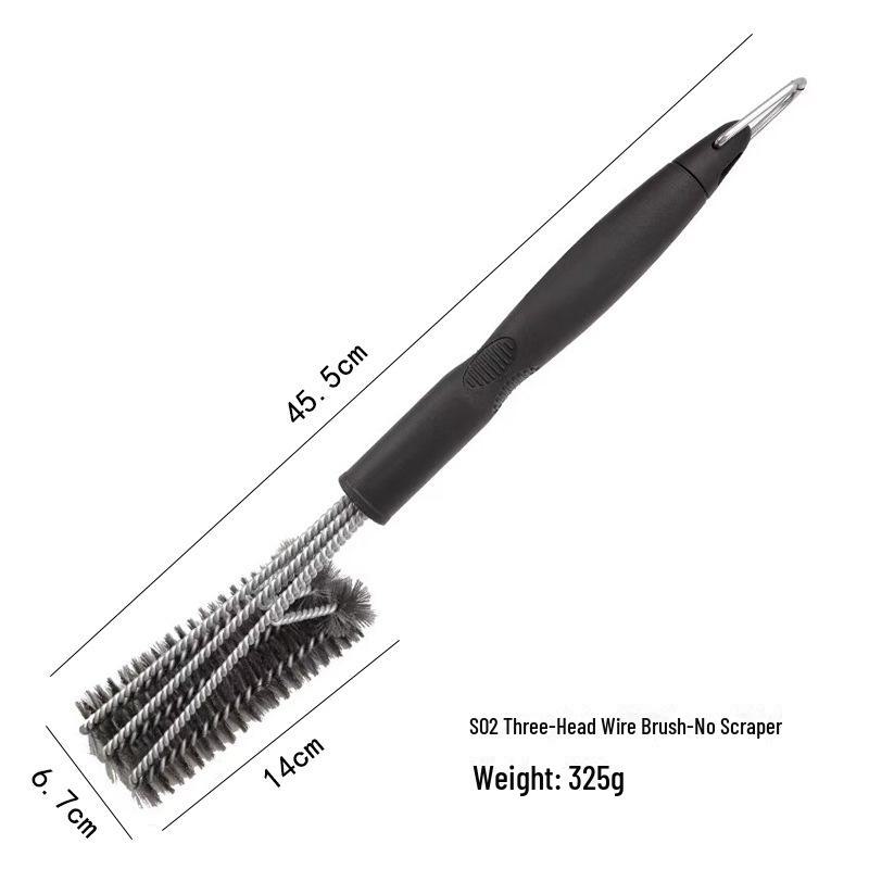 Набор из металлической щетки и сетчатой щетки для чистки гриля-барбекю