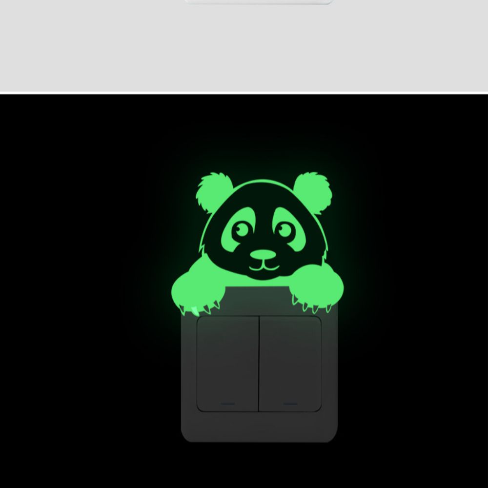 Светящаяся наклейка на переключатель, мультяшная наклейка для домашнего декора, наклейка на стену, украшение для детской комнаты