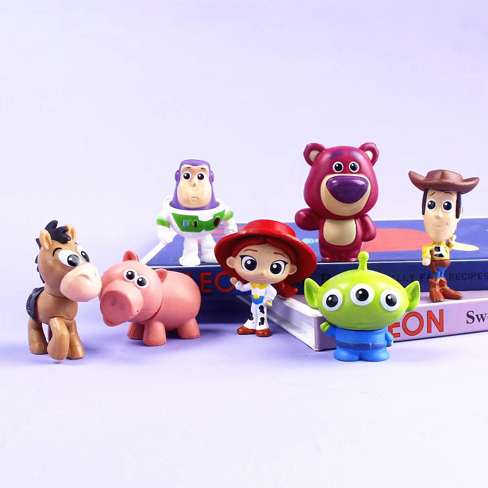 Toy Story Ornaments, Buzz Lightyear, Strawberry Bear, Three-eyed Figure, Model Ornaments, Gacha Blind Box Dolls