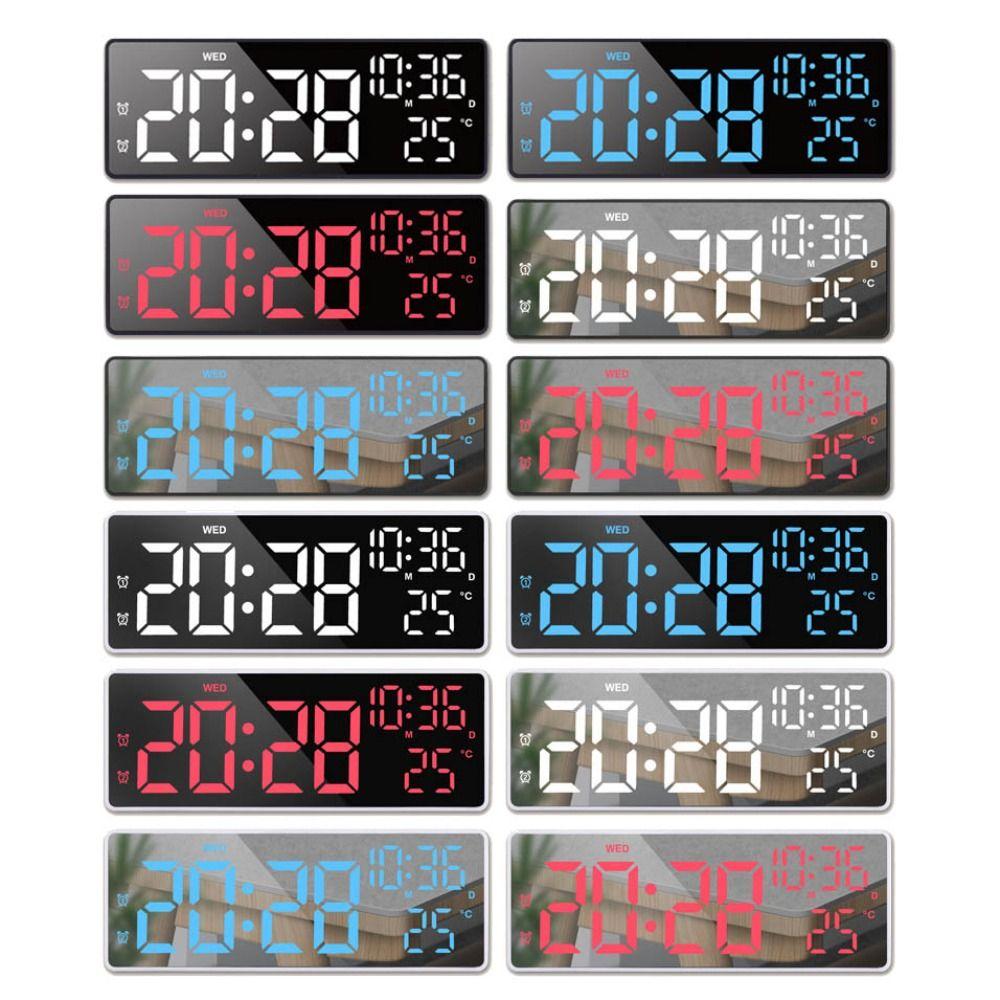 Temperature Alarm Clocks Date Display Table Clock New Digital LED Clocks  for Bedroom