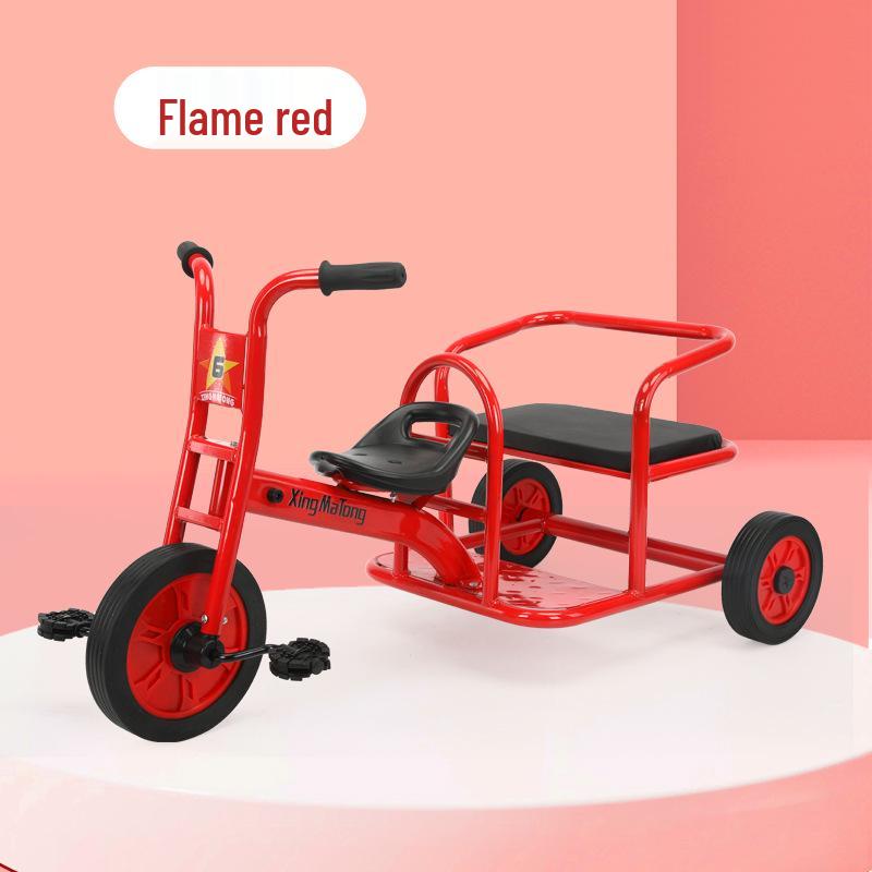 Детский трехколесный велосипед с двумя сиденьями и поворотным механизмом: Педальный велосипед для помещений/улицы для раннего развития