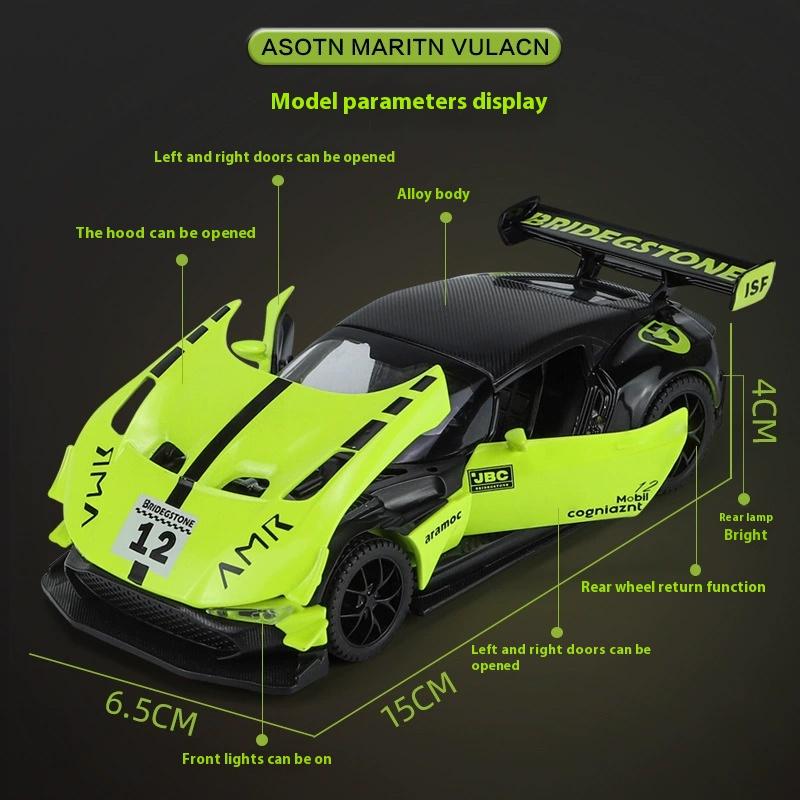 Модель машины из сплава Martin Vulcan в масштабе 1/32, Игрушки со звуком и светом для детей, Настольные коллекционные украшения для подарков мальчикам
