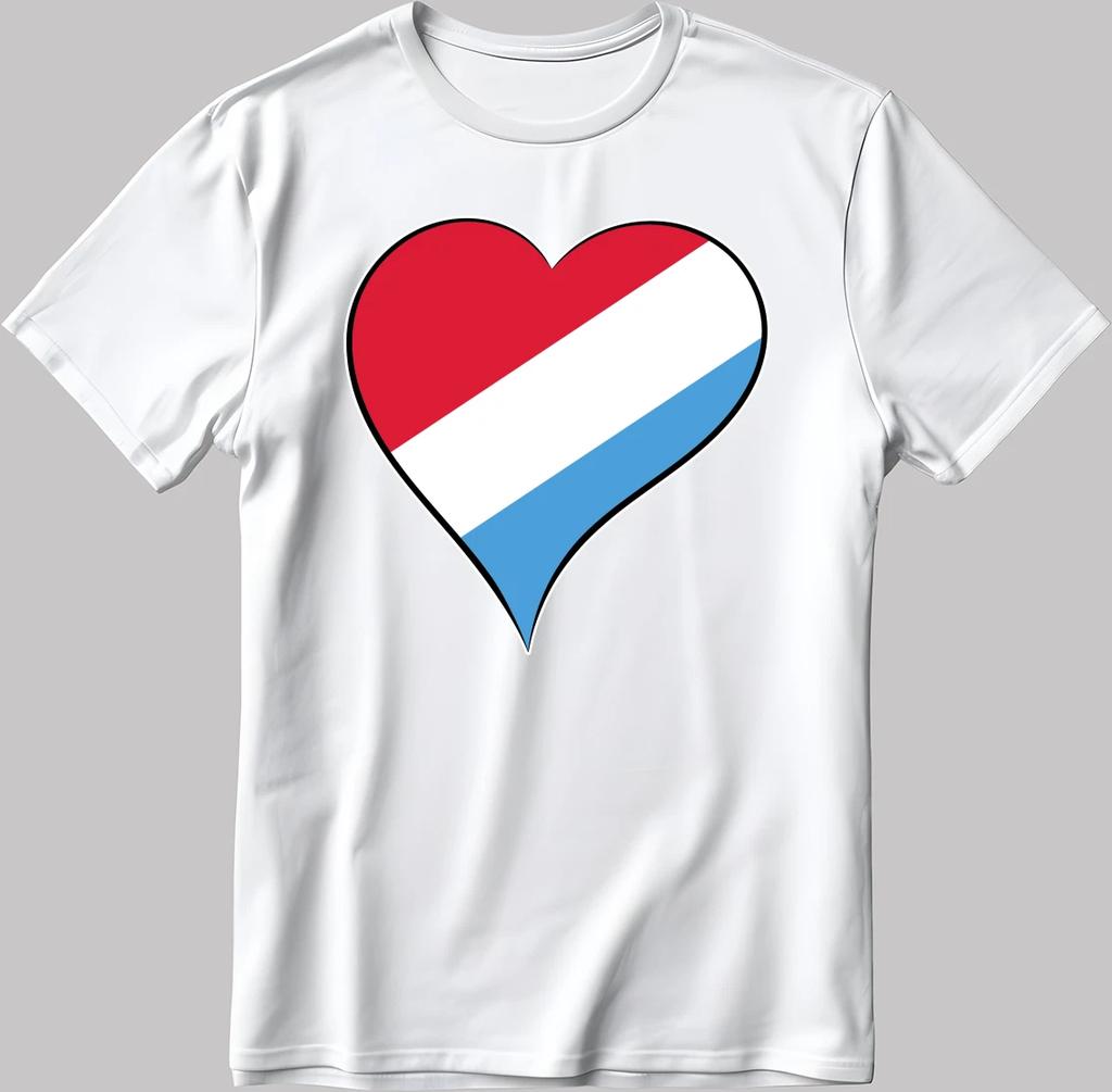 Luxembourg Eurovision Song Contest Malmö 2024 White-Black Men/Women T Shirt Q023