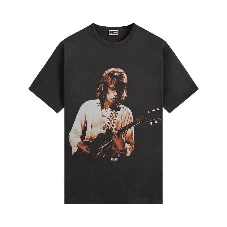 Kith For The Rolling Stones Keith Richards Concert Photo Vintage Tee Black Men Tops KHM033213-001