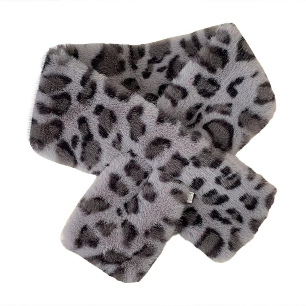 Утолщенный Теплый Плюшевый Шарф Шаль из Искусственного Меха Милый Шарф для Обертывания Шеи Зима