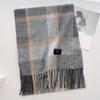 Stylish Design Classic British Imitation Cashmere Scarf Women Men Autumn Winter Plaid Warm Fringed Mufller Female Couple Scarf