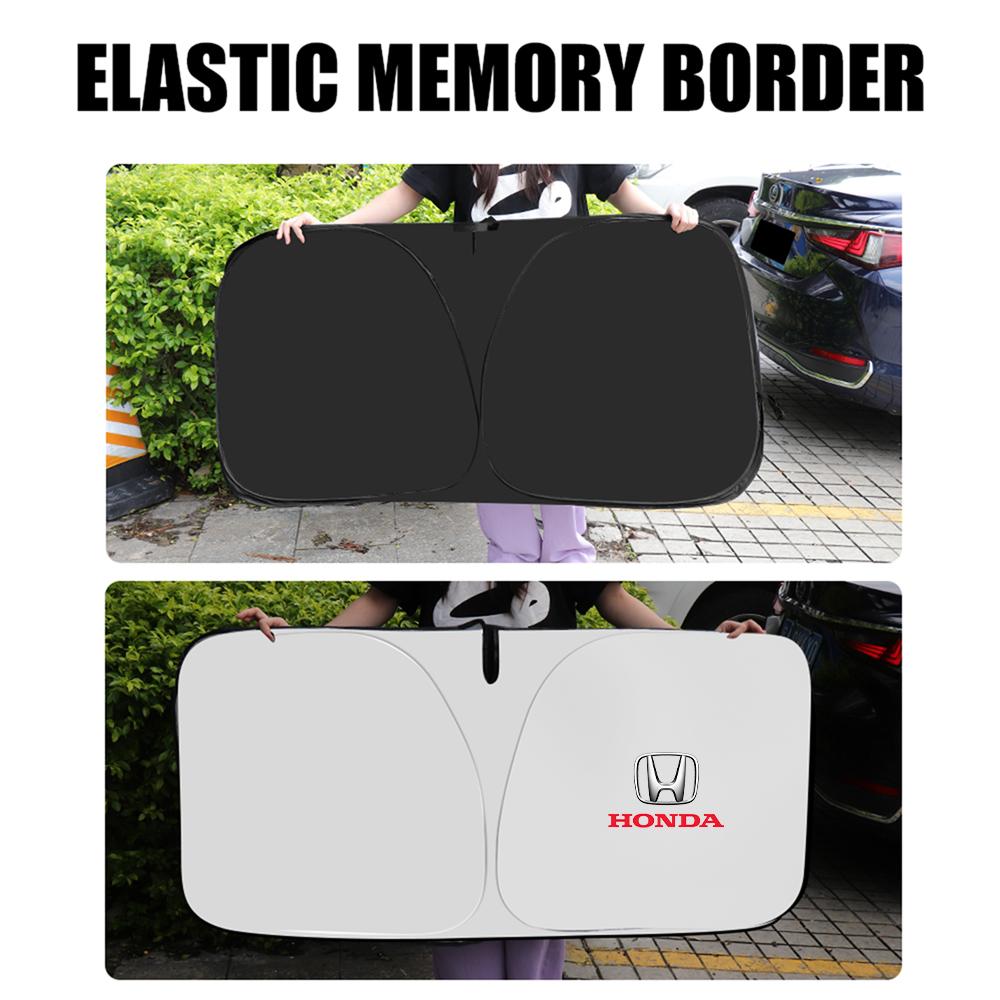 kybn5 Car Window Sunshade Cover Sun Windshield Visor Foldable UV Protection Curtain For Honda Mugen Power Civic Accord Odyssey City