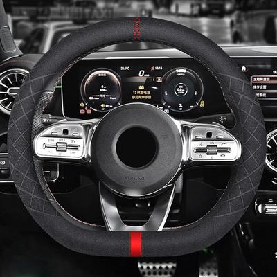 Чехол на руль автомобиля D-образной формы из итальянской замши для Benz A C E Class AMG A35 E53 E63 GLB 35 C43 C63 2017 2018 2019 2020 2026 2026