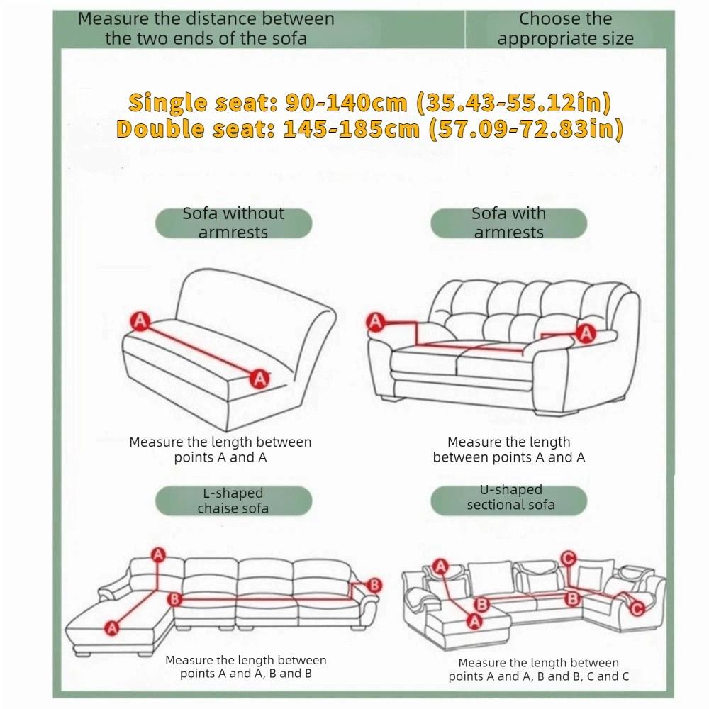 Washable All-inclusive Elastic Sofa Cover Thicken Jacquard Universal Slipcovers Removable Solid Color Sofa Cushion Living Room