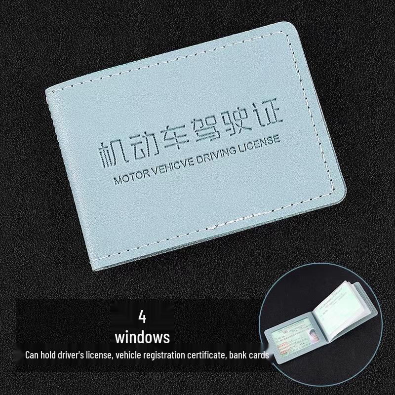 Men's 2024 New Model Leather Driver's License and Vehicle Document Holder with Protective Cover