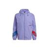 Ветровка Originals Tricol с контрастным логотипом и капюшоном Мужские куртки светло-фиолетовые GN3560