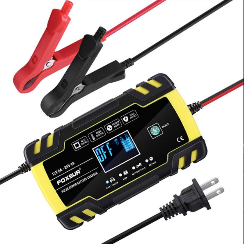 12V 8A/24V 4A Автомобильное зарядное устройство 3 этапа автоматической зарядки для свинцово-кислотного грузовика, мотоцикла