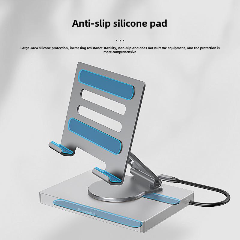 4K 60Hz USB-C Docking Station with Gigabit Ethernet, USB 3.2 Hub, and Rotating Stand for Phones and Tablets