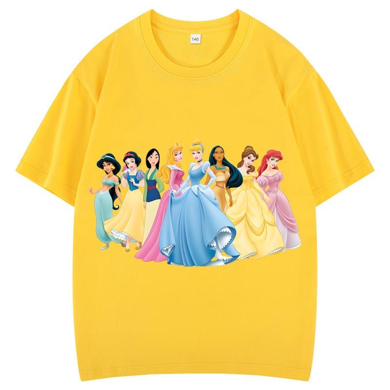 Unisex Princess Clothes Snow White and The Seven Dwarfs Trend Harajuku Short Sleeves Tshirt Fashion T-shirt