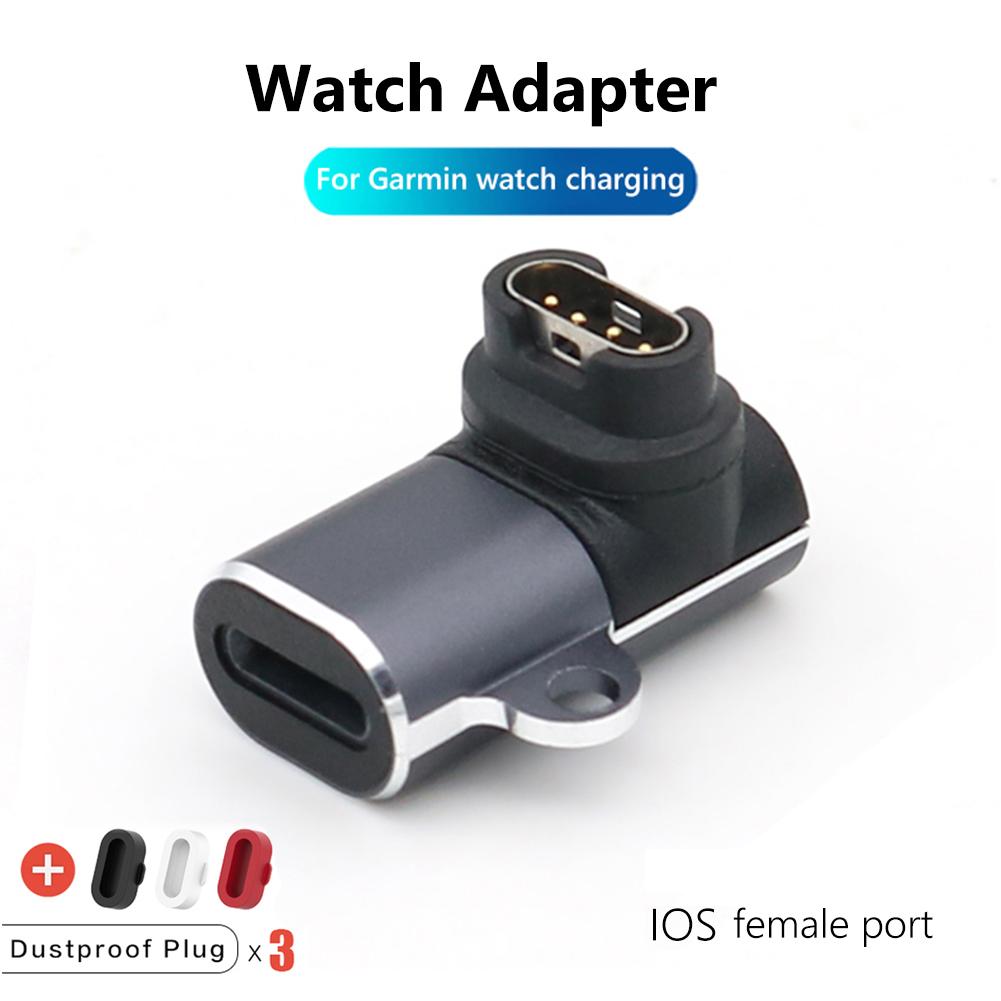Charger Adapter Type C/IOS/Micro Usb for Garmin Fenix 7/7S/7X/6/6S/6X Forerunner 745 955 945 Smartwatch Charging Cable Converter
