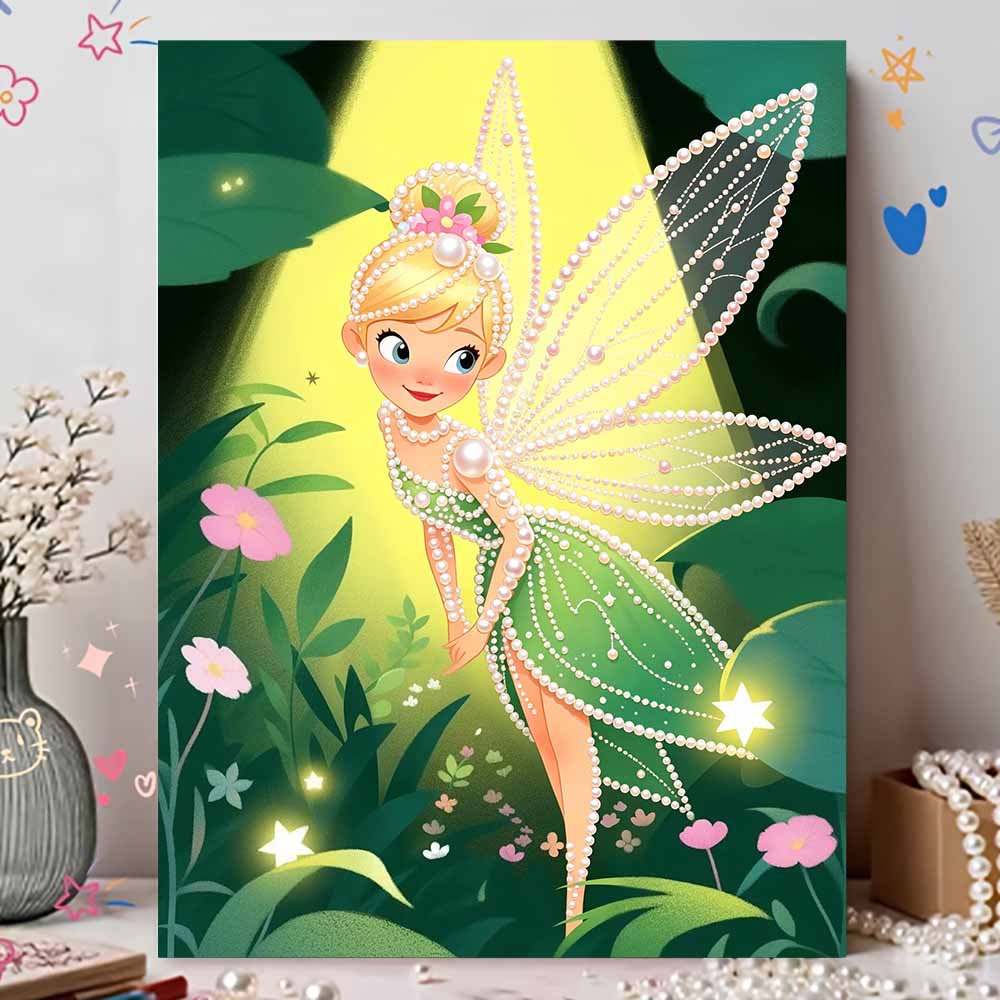 Disney Жемчужное искусство Тинкербелл 5D DIY Жемчужная картина Набор для рукоделия Подходит для взрослых Новичков Креативный Подарок Идея для Декора Дома