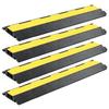 VidaXL Cable Protection Ramps 4 Pcs 2 Channels Rubber 101.5 Cm 142835