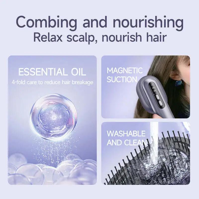 Xiaomi Новый удобный электрический интеллектуальный массажер-расческа для головы Уход за волосами с маслом Распыление Красный свет на Медицинской расческе