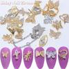 Crystal Charms Nail Art Jewelry Pendant Chain Butterfly Nail Rhinestones Nail Art Decorations