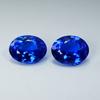 Natural Blue Tanzanite Loose Gemstone 25.90 ct Oval Shape Pair for Jewelry Making and Crafts